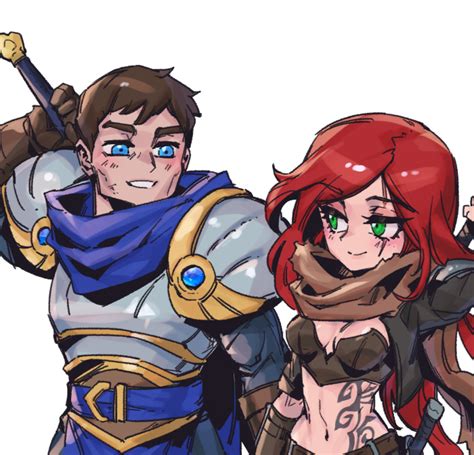 Katarina And Garen League Of Legends Drawn By Phantomixrow Danbooru