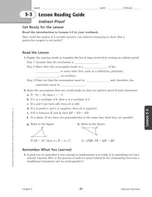 Fillable Online Web2 Opusd K12 Ca NAME DATE 53 PERIOD Lesson Reading