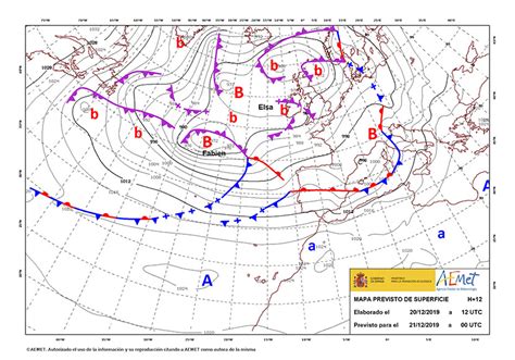 Elsa y Fabien dos borrascas impulsoras de un gran río atmosférico de