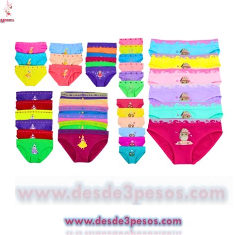 Bikini de Niña en colores Microfibra años bolsa con pza Precio por pza Desde Pesos