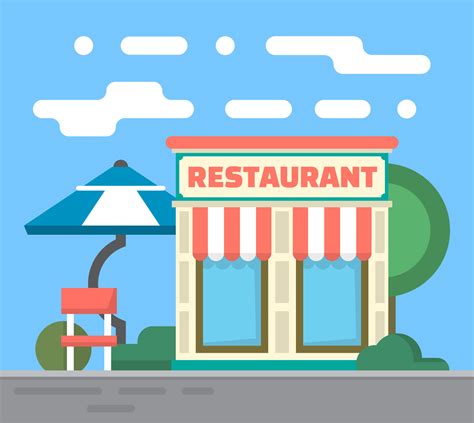 Flat Restaurant 217468 Vector Art At Vecteezy