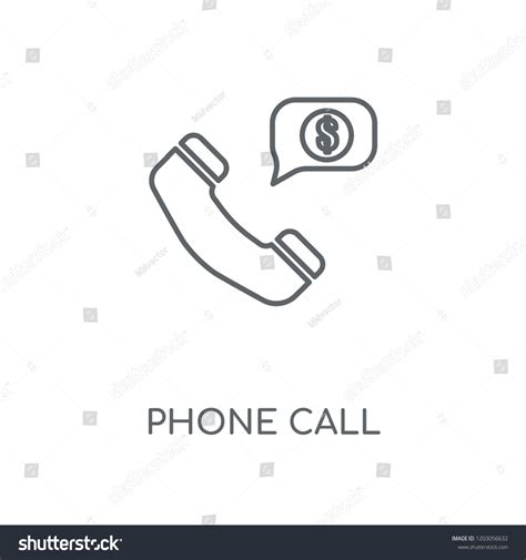 Phone Call Linear Icon Phone Call Stock Vector Royalty Free