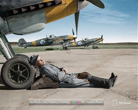 Finnish Airforce Lelv 34 Messerschmitt Bf 109 G 2 Mt 203 Mt 214 And