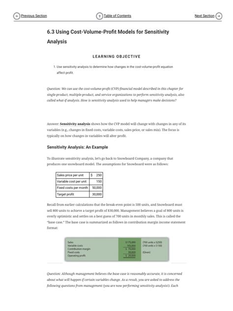 Sensitivity Analysis | PDF | Business | Economies