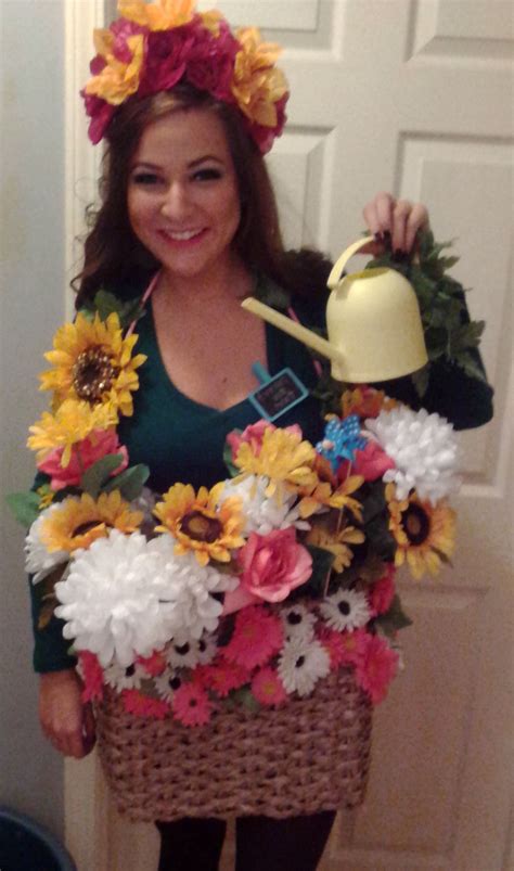 Homemade Flower Pot Halloween Costume Used The Watering Can To Drink