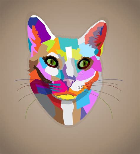 Pop Art Colorful Cat Stock Vector Illustration Of Concept 39806199