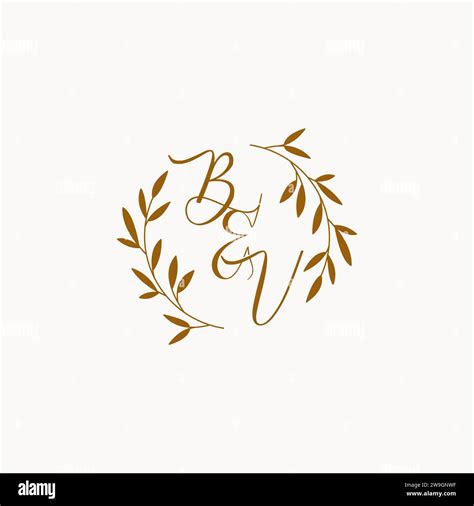 BV Initial Wedding Monogram Logo Design Stock Vector Image Art Alamy