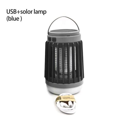 LAMPE ANTI INSECTE Black With Solar Lampe Anti Moustiques Led 3 En 1