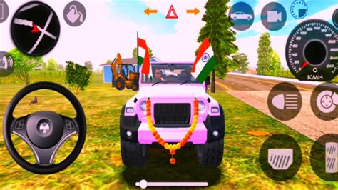 Dollar Song Modified Mahindra Red Thar😈 Indian Cars Simulator 3d