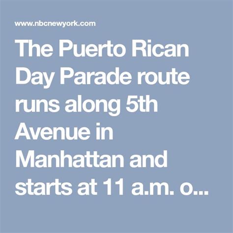 The Puerto Rican Day Parade route runs along 5th Avenue in Manhattan ...