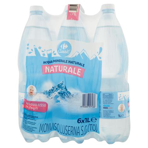 Carrefour Classic Naturale Acqua Minerale Naturale Monviso 6 X 1 L