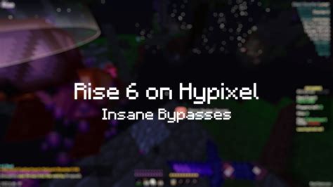 Using Rise 6 0 On Hypixel Insane Bypasses YouTube