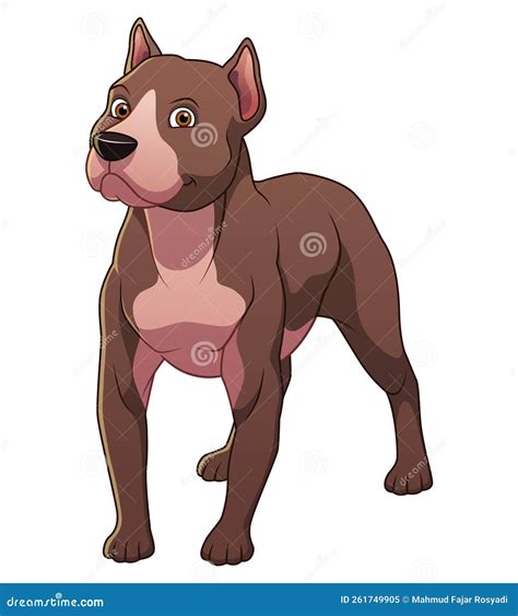 Pitbull Dog Animal Cartoon Character Vector Logo | CartoonDealer.com ...