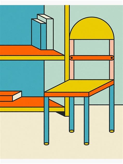 BOOKSHELF AND CHAIR Art Print For Sale By JazzberryBlue Art Chair