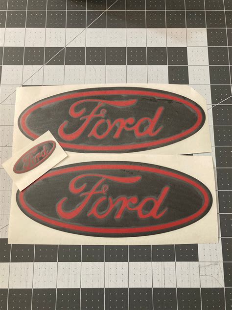 3pc Ford Emblem Overlay Vinyl Sticker Decal Front Rear And | Etsy