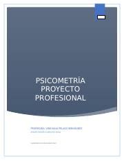 Pp Rf Garione Sosa Psicometria Docx Psicometr A Proyecto Profesional