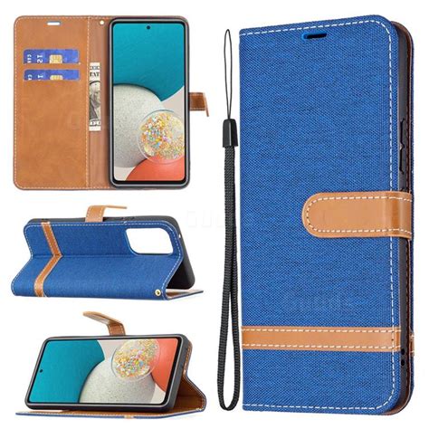 Jeans Cowboy Denim Leather Wallet Case For Samsung Galaxy A53 5G