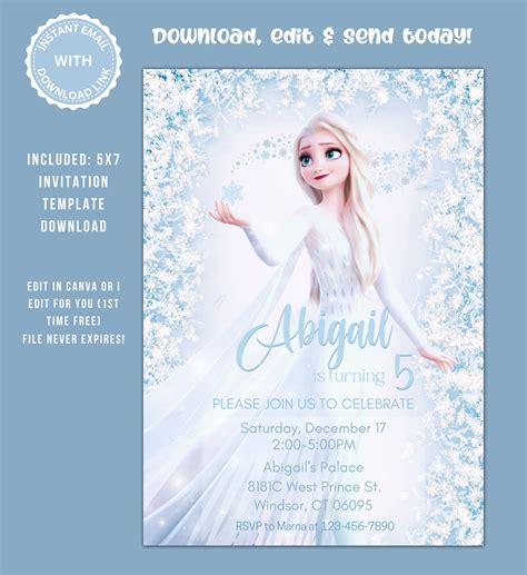 Frozen Invitation Template – Printable Template Calendar