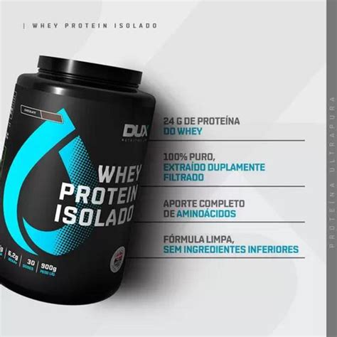 Whey Isolado Growth Barato 900g Dux Nutrition Whey Protein Isolado