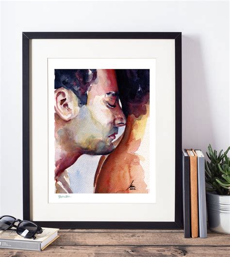 Gay Men Art Watercolor Painting Love Homoeroticism In Art Etsy