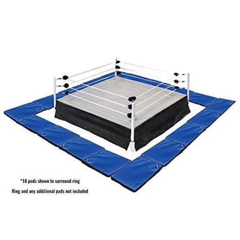 Set Of Blue Wrestling Ring Floor Mats For Wwe Wrestling Action