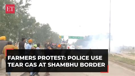 Farmers Protest Police Use Tear Gas At Shambhu Border Ahead Of Delhi