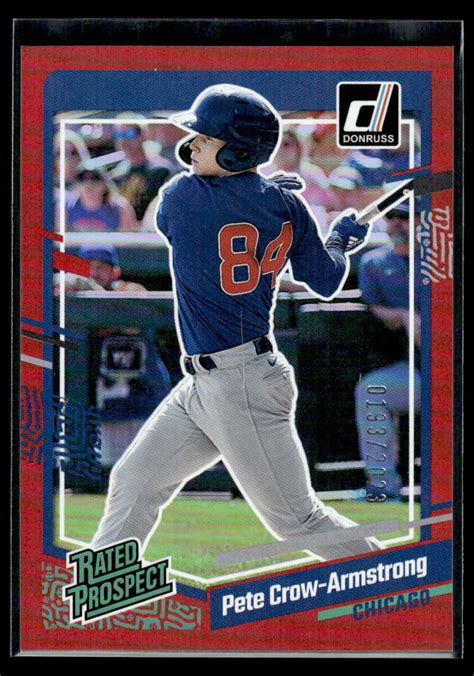 2023 Donruss Holo Red 60 Pete Crow Armstrong Cubs Rated Prospect 0193