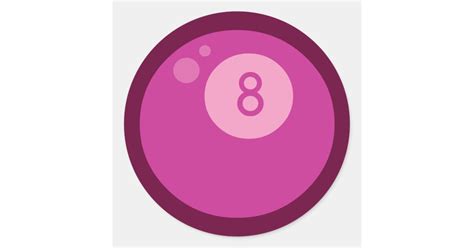 Pink Eightball Classic Round Sticker Zazzle