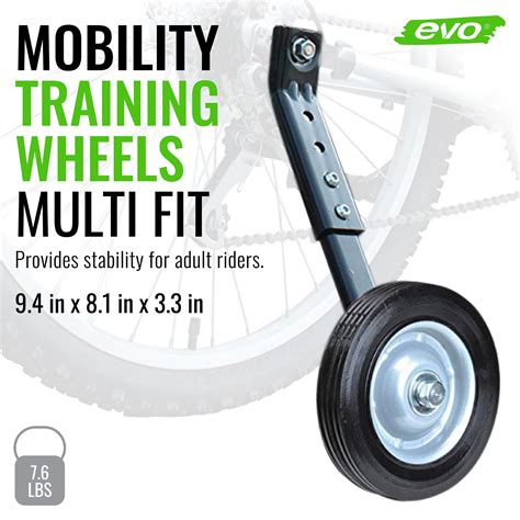 Evo Bike Heavy Duty Training Wheels Fits 20” To 26” Adult Bicycles