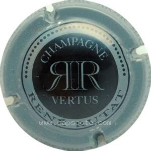 Capsule de champagne Rutat René Initiales RR inversées espacées Vertus