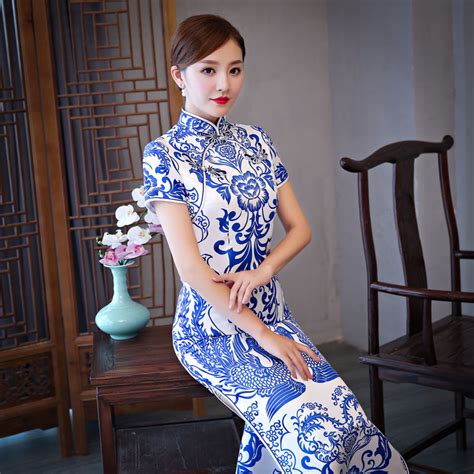 Traditional Chinese Dress Blue