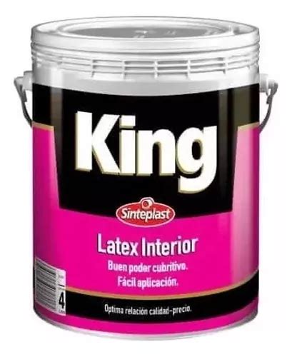 Pintura Latex King Interior Bco Lt Sinteplast Acabado Mate Color