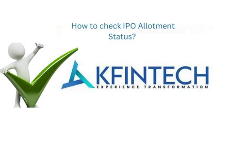 Kfintech Ipo Allotment Status Check