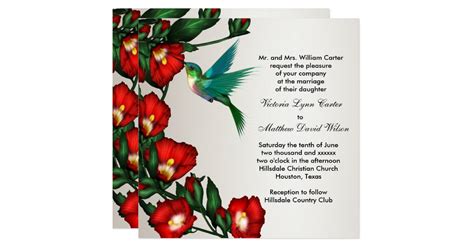 Hummingbird Wedding Invitations | Zazzle