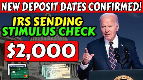 New Deposit Dates Confirmed Irs Sending Stimulus Checks For