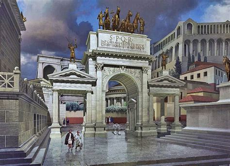 Arch Of Augustus Regarded As The First Permanent Three Bayed Arch Ever