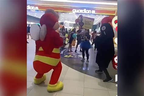 Spotted: Jollibee mascot dancing with another food chain mascot in Malaysia