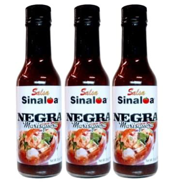 Amazon Salsa Sinaloa Negra Marisquera Hot Sauce Set Of 3 3 Bottles 3 0 Count Grocery