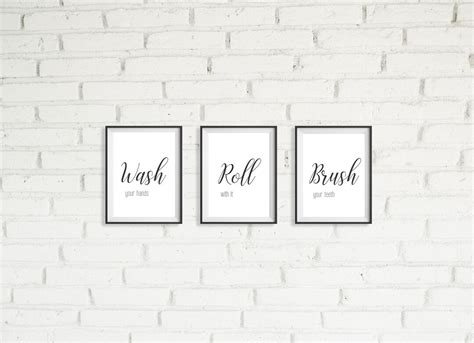 Bathroom Art Print Set Bathroom Decor Bathroom Prints Bathroom Sign