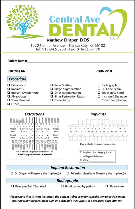 Dental Referral Pad Template