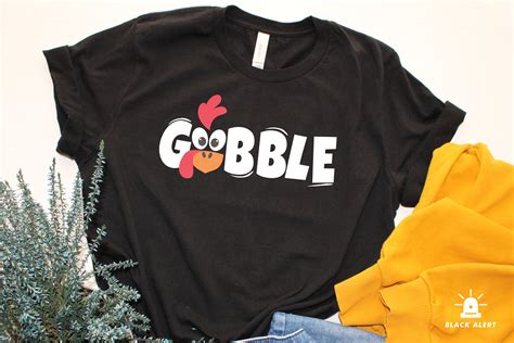 Gobble Gobble Thanksgiving Funny Turkey Graphic by black_alert · Creative Fabrica