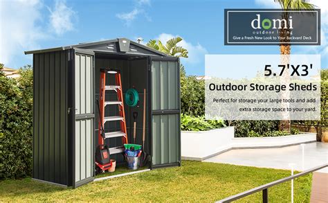 Domi Backyard Storage Shed X With Galvanized Steel Frame