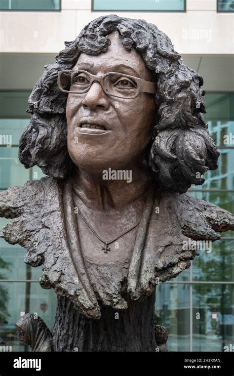 CARDIFF, WALES - OCTOBER 24: A statue of Betty Campbell at Central ...