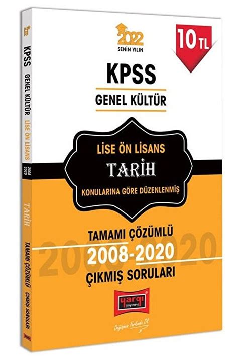 Yargı Yayınevi 2022 KPSS Lise Ön Lisans Tarih Konularına Göre