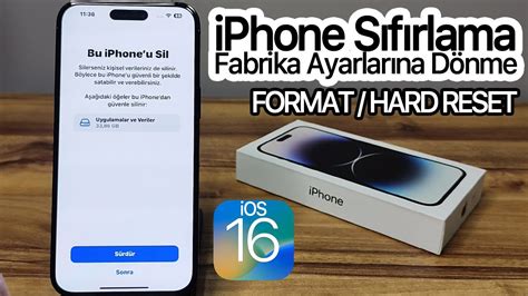 iPhone Sıfırlama Fabrika Ayarlarına Dönme Format Hard Reset Nasıl