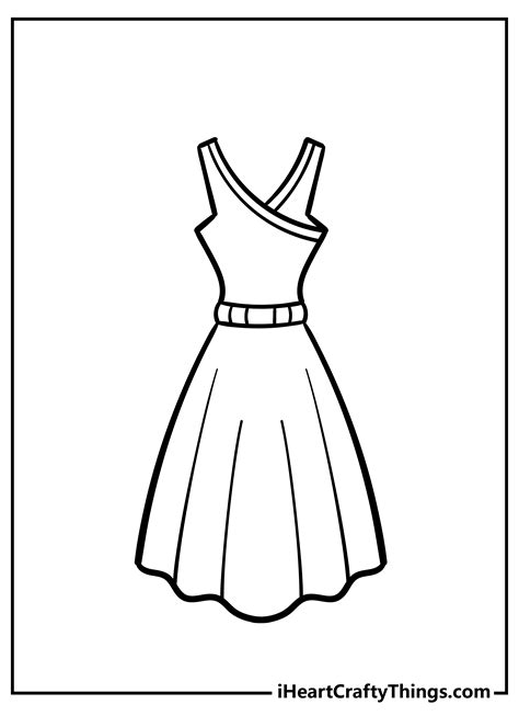 30+ Dress Coloring Pages (Free To Download Printables)