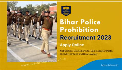 Bihar Police Prohibition Recruitment 2023 Notification Online Form For