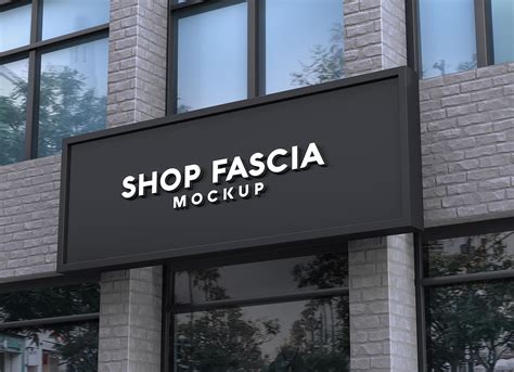 Shop Fascia Signage Mockup Free Psd Templates