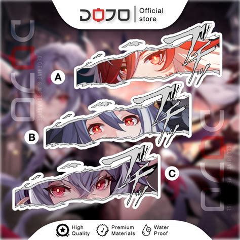 Jual Sticker Vinyl Anime Honkai Impact Rd Warning Motor Mobil Jdm