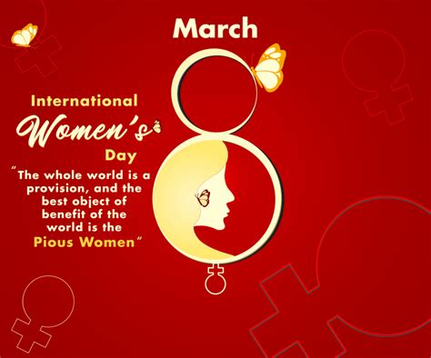 International Womens Day Poster Template Woman Round Butterflies Vectors Graphic Art Designs In